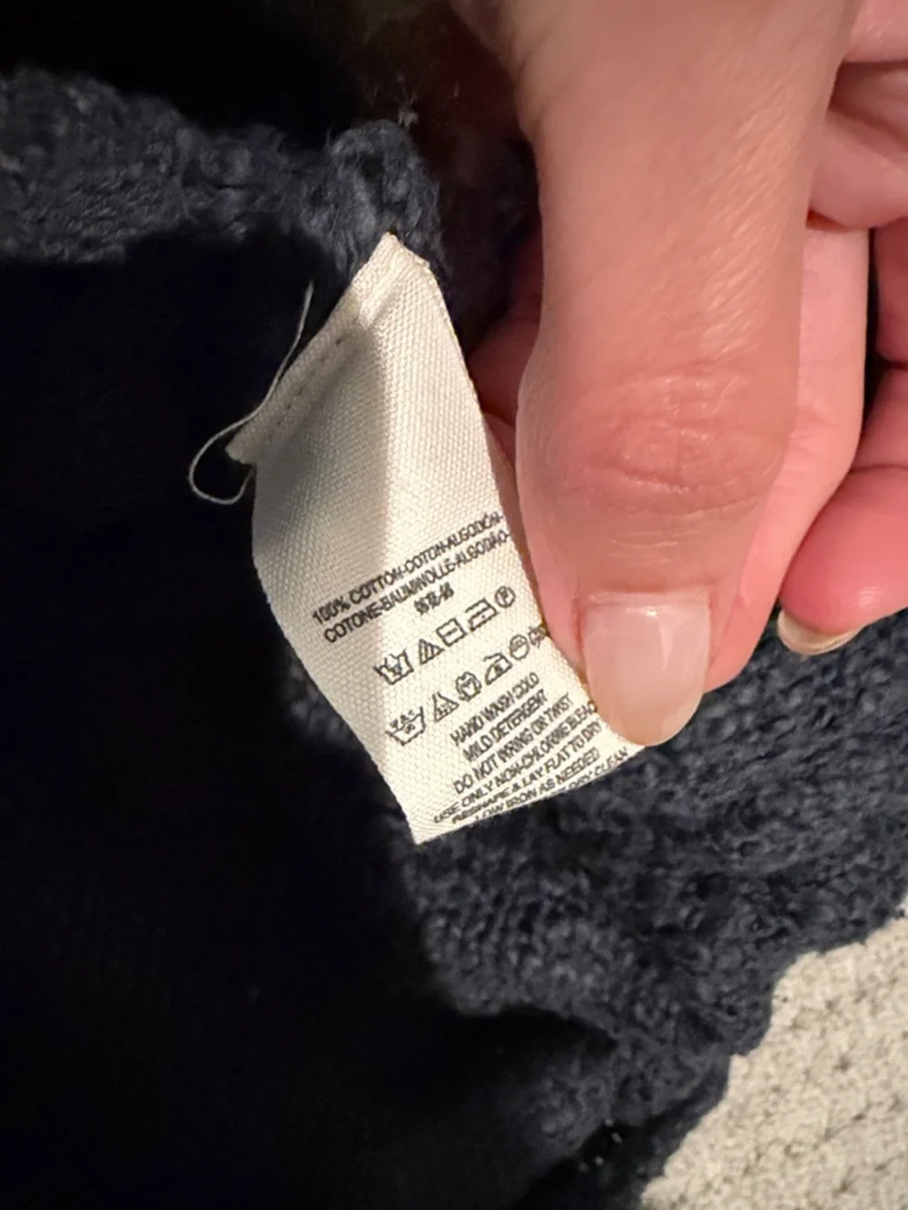 Free People grey crochet sweater size medium